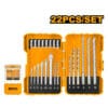 22 Pcs drill bits and screwdriver bits set