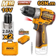 Compact brushless cordless drill
