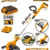 Cordless grass trimmer