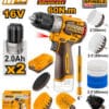 Compact brushless cordless drill