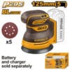 Cordless random orbit sander