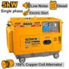 Silent diesel generator