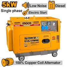 Silent diesel generator