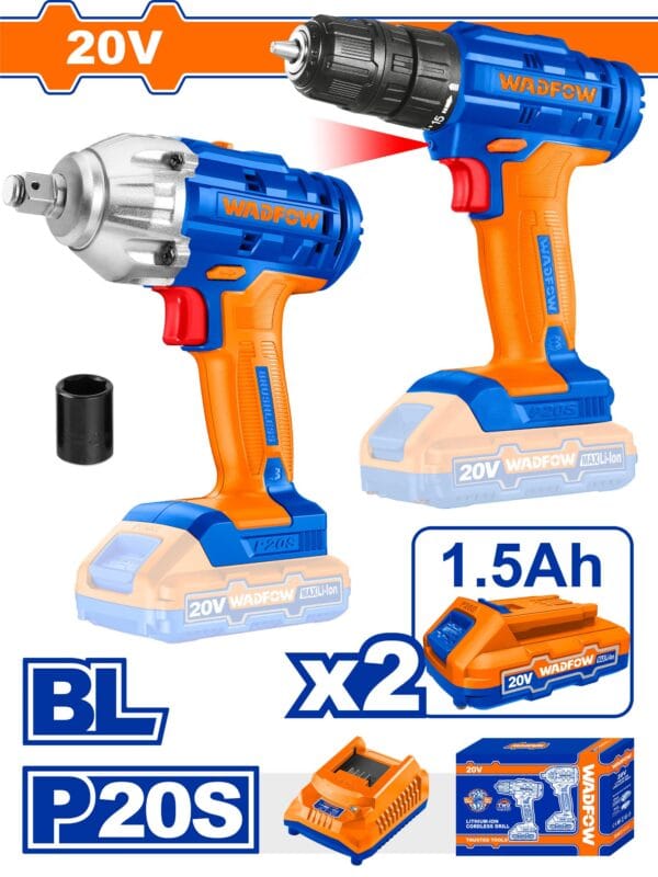Cordless 2 Pcs Combo Kit 20V